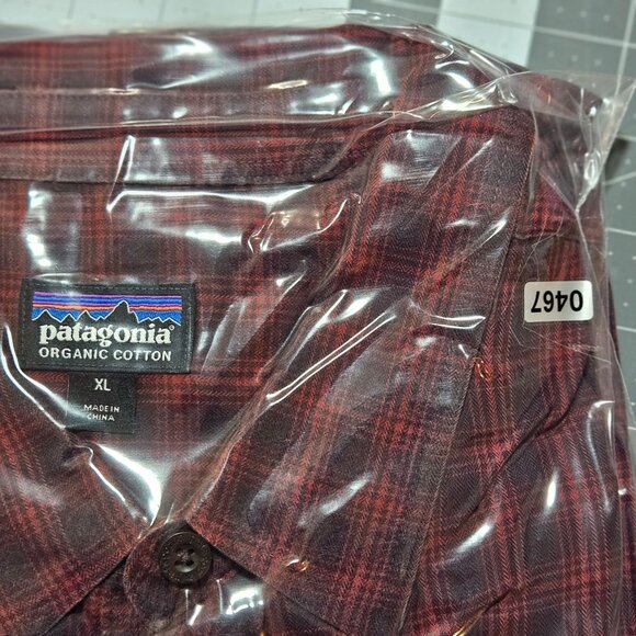 Vintage Patagonia Men's Red Plaid Organic Cotton Button-Up Long-Sleeve Shirt XL - Picture 16 of 16
